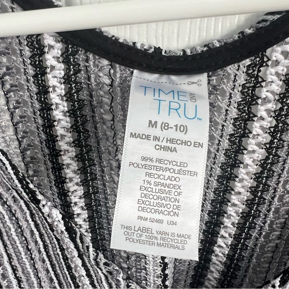 Time and Tru Women's Medium Polyester Knitted Bathing Suit Cover Up - Picture 3 of 3